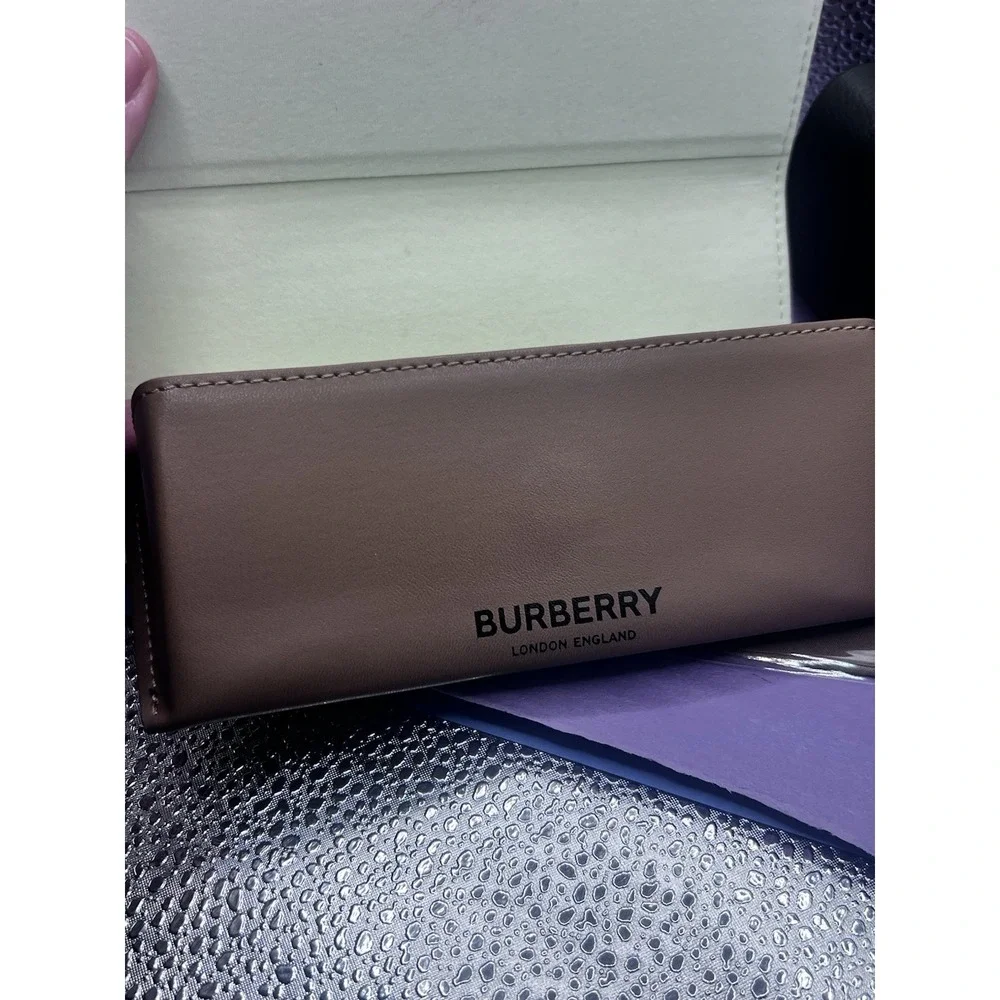 BURBERRY 1 Brown & 1 Black Authentic Eyeglasses & Sunglasses Case W/cleaninCloth